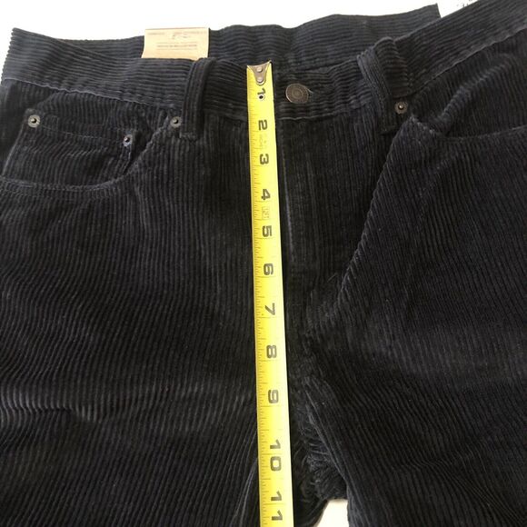 Levi's Womens Black /Dark Blue Hue Corduroy Straight Leg Pants 30x30 NWT - Picture 6 of 16